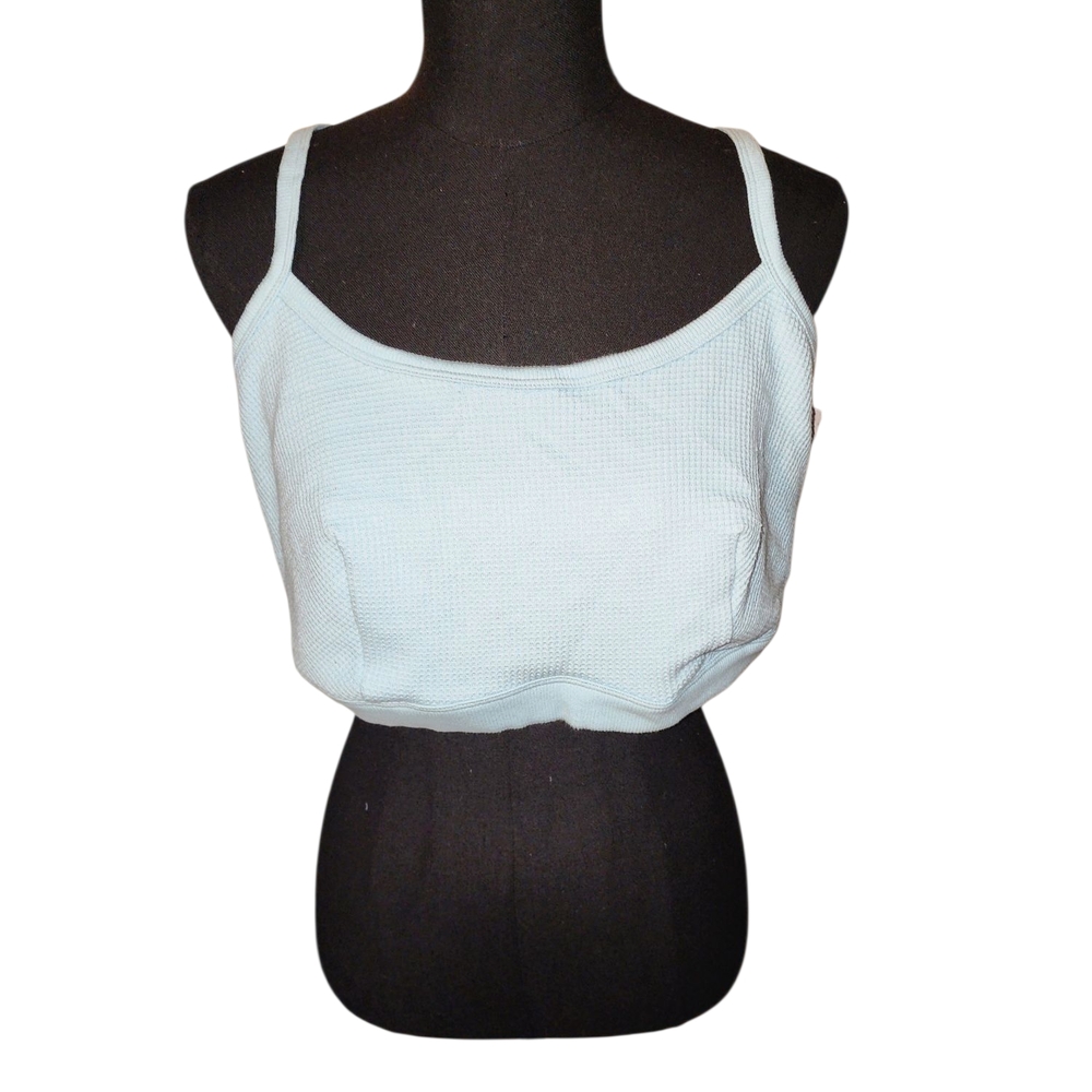 Auden Light Blue Waffle Knit Bra